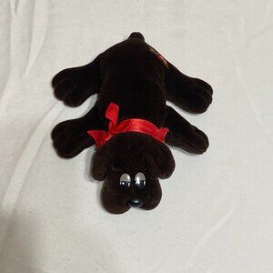 Share Collar 8" Pound Puppies Chocolate Newborn Puppy Plush Stuffed Animal VTG